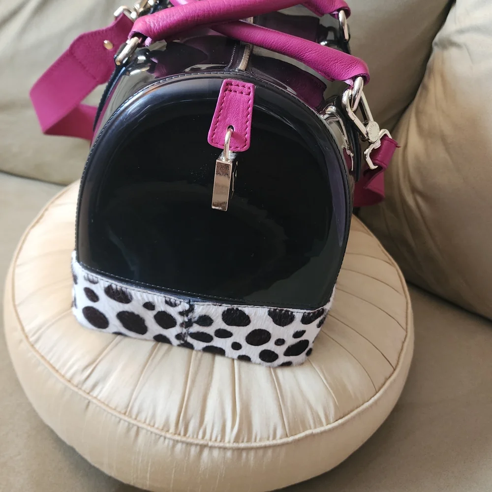 RARE- Furla Black and Pink Women's Bag "JELLY BAG" - Picture 6 of 9